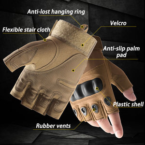Guanti tattici antiscivolo mezzo dito traspirante per il ciclismo attività all'aperto e Fitness - Product Image 2