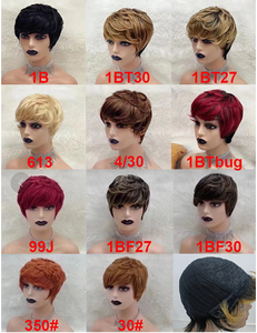 Letsfly Pelucas Cortas Pixie a Precio Económico de 16.5$, 100% Cabello Humano Brasileño, Colores de Cabello Brasileño, Pelucas al por Mayor para Mujeres Negras - Product Image 2