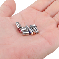 Clou d'Oreille Magnétique en Acier et Cristal, Sans Perçage, Boucles d'Oreilles Magnétiques Puissantes pour Hommes et Femmes, Clip d'Oreille Magnétique 6mm, Bijoux