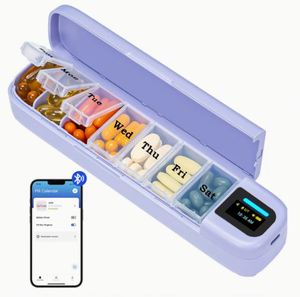 Organizador de Pastillas de Grado Alimenticio Seguro para 7 Días, Diseño AM PM, Contenedor de Almacenamiento de Medicamentos para el Hogar, Cuidado Diario de la Salud, Personalizable - Product Image 3