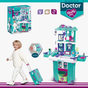 2 in 1 plastik çocuklar doktor seti okul öncesi çocuklar için tıbbi istasyonu oyuncak oyna Pretend - Product Image 6