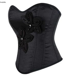 Unsichtbarer Reiß verschluss Verstellbare Blumen kristall Korsette Frauen Baskisches Korsett Bustier Top Applique Body Shape wear - Product Image 2