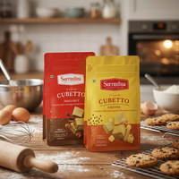 Sachet Doypack Personnalisé CJ PACK en VMPET Qualité Alimentaire avec Impression Héliogravure et Fermeture Zip, à Fond Plissé pour l'Emballage de Biscuits et Snacks