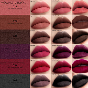 Vente chaude YOUNG VISION 6 couleurs imperméable à l'eau mat velours lèvre boue antiadhésif tasse multi-usages ombre à paupières Blush contour pour les lèvres - Product Image 2