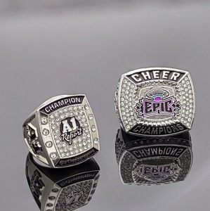 Desain Cincin sendiri dengan logo mobil ANDA perak dan emas plating softball USSSA kustom dibuat cincin kejuaraan kecil - Product Image 2