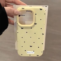 Coque de téléphone portable mignonne et douce avec nœud imprimé couleur bonbon pour iPhone 15 14 13 12 11 Pro Max