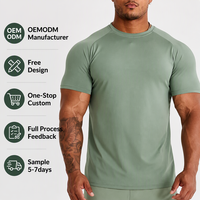 T-shirt de sport personnalisé à étiquette privée, polyester recyclé, spandex, respirant, séchage rapide, vêtements de sport pour hommes, athleisure