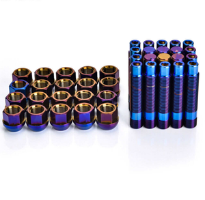 Conversion de goujons et écrous de roue en titane Gr5 M12x1.5 à 12x1.5 75mm pour voiture de course - Product Image 2