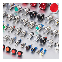 Push Button Switch, Metal, Plastic, Momentary, Latching