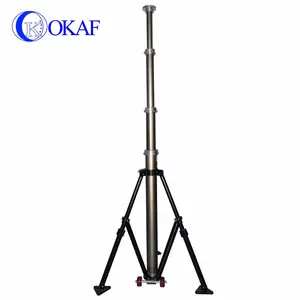 6M 20M Height Transportable Antenna Tower Pole Pneumatic Contractile Light CCTV Camera Mast with Tripod