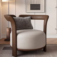 Fauteuil de détente moderne en teck et fil doré, éco-responsable, pour la maison, le bureau, le salon, la salle à manger, l'hôtel, la chambre à coucher