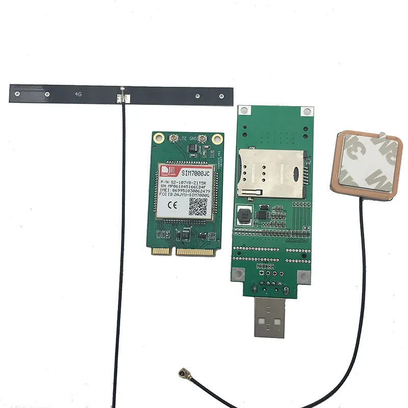 SIMCOM SIM7000JC Mini Pcie + PCIE to USB Adapter+ GPS Antenna +PCB Antenna eMTC( CAT-M1) NB-IOT Module SIM7000 for Japan