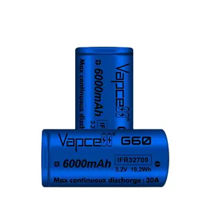 ディープサイクルLiFeTimes充電式バッテリーLiFePO4 32700 3.2V 6000mAh 6200mahセル (UL1642/BIS/PSE/CE/Rohs/IEC付き)