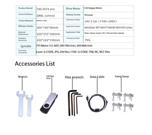 Grabador Láser <span class=keywords><strong>CNC3018</strong></span> Pro con Control GRBL, Router CNC con Eje Rotatorio T8 para Madera/Plástico/PCB - Product Image 6