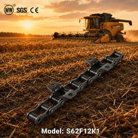 Cadena Agrícola Tipo S S62F12K1 para Cosechadora con Accesorio, Cadena de Precisión Duradera para Maquinaria