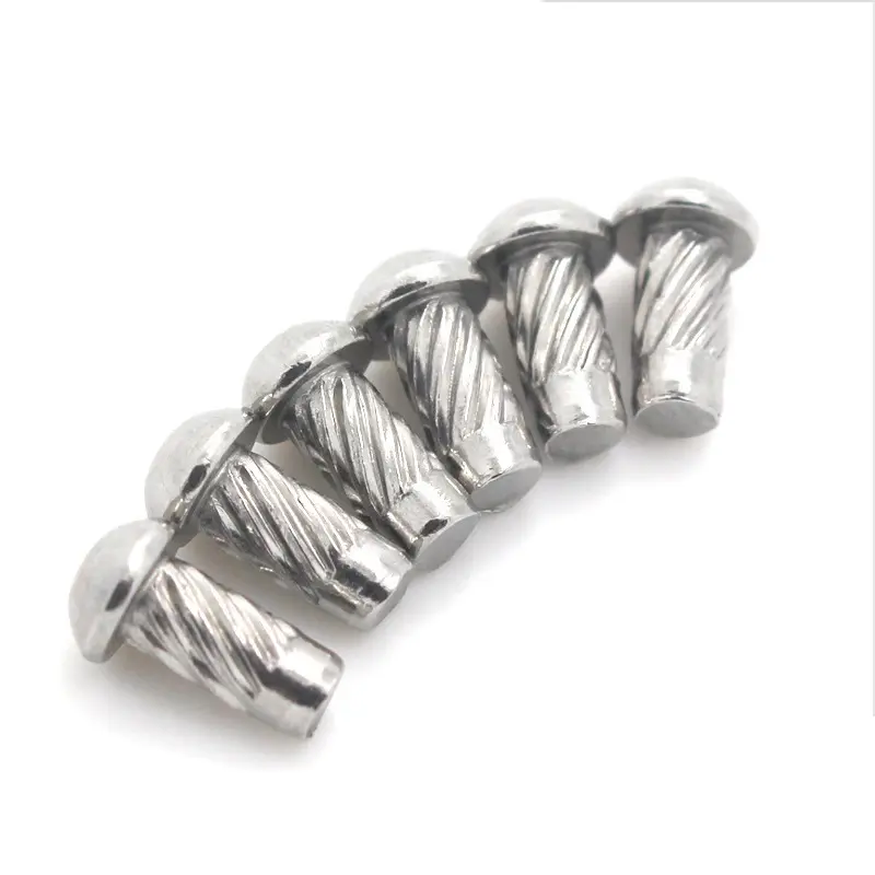 18-8 Stainless Steel 304 Rivet Nuts M2/M2.5/M3/M4/M5 Round Head Rivet Set Solid Knurled Willow Nails