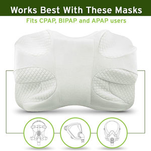 Cuscino CPAP per chi dorme di lato, cuscini CPAP regolabili in memory foam per chi dorme di lato e sulla schiena per un sonno migliore - Product Image 3