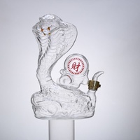 Bouteille de vin créative en verre transparent à haute teneur en borosilicate faite à la main King Cobra Zodiac Snake Decanter Bottle
