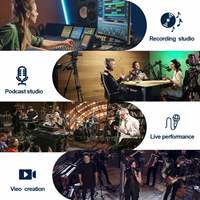 Kit de diffusion en direct pour la maison : microphone, casque, carte son, ensemble d'enregistrement pour la diffusion
