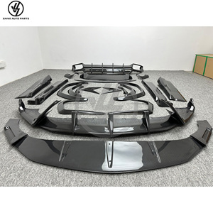 Kits de carrosserie en fibre de carbone sèche de haute qualité style Topcar pour URUS 2018-2019 : Jupes latérales, diffuseur avant, lèvre de pare-chocs arrière - Product Image 2