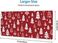 Tapis de souris de bureau en caoutchouc naturel, design Joyeux Noël, mignon, durable, surface en tissu lisse, taille personnalisable, cadeaux