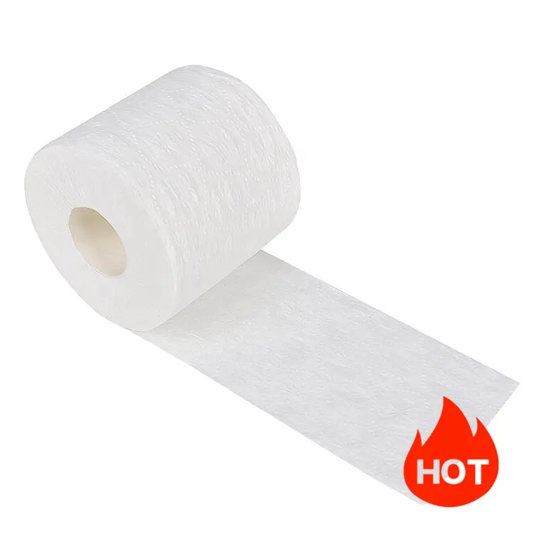 ODM 2Ply Bamboo Toilet Paper Septic-Safe Soft Tissue Rolls with Dot Embossing and Printed Design Organic Bamboo Toilet Paper