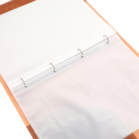 FAIBLE QUANTITÉ MINIMALE DE COMMANDE A4 Taille Anneau Liant Dossiers Personnalisé Logo de Feuilles mobiles 60 Clair Sacs Disponibles