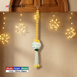 Guirnalda Artificial de Poliéster Hecha a Mano, Modelo Genda Ladi con Ramillete de Gulab, AFF-Garland-24, para Uso en Interiores, Precio Rs.300/unidad - Product Image 3