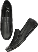 Chaussures en cuir véritable noir Ashwin pour hommes, couleur unie, souples, confortables, décontractées, formelles, de bureau, avec logo en cuir, toutes saisons