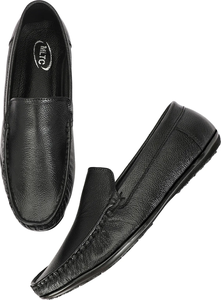 Zapatos de Hombre de Cuero Genuino Negro, Flexibles, Suaves y Cómodos, Sin Cordones, Casuales, Formales, de Oficina, para Todas las Temporadas - Product Image 4