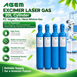 Gaz Excimer en Cylindre de 20L, Mélange F2 Argon He Néon, Utilisé pour le gaz pré-mélangé Alcon <span class=keywords><strong>Allegretto</strong></span> Arf - Product Image 1