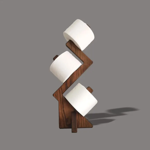 202509 porte-<span class=keywords><strong>papier</strong></span> hygiénique <span class=keywords><strong>original</strong></span> en bois étagère en bois pour ranger plusieurs rouleaux support de sol moderne pour salle de bain - Product Image 1