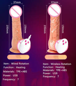 Vibrateur réaliste télescopique rotatif à 7 vitesses avec télécommande sans fil USB pour adultes - Product Image 5