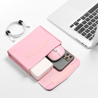 Housse d'ordinateur portable en cuir PU de 13-14 pouces et petite pochette de protection pour ordinateur, vente en gros, prix abordable