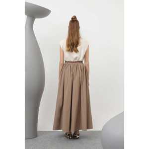 Elegante Falda Larga de Satén para Mujer con Cinturón, Cintura Natural, Ajuste Ajustable 20611ETK - Product Image 6