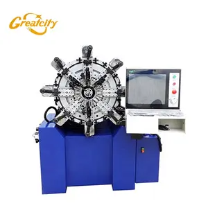 Best price 12 axis CNC compression spring and torsion spring making machine / automatic camless spring machine