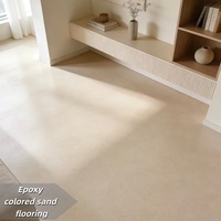 Peinture époxy pour sols à haute résistance à la compression, sable coloré, auto-nivelante, résistante à l'abrasion, surface antidérapante sans joint