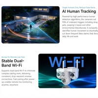 Cámara de Seguridad WiFi CS623ZS 12MP 4K con Zoom 10X, 4 Lentes, PTZ, Exterior, IP66, Impermeable, Visión Nocturna, Vstarcam, CCTV