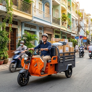 รถสามล้ออเนกประสงค์ มอเตอร์ 1200 วัตต์ ดีไซน์กะทัดรัด สำหรับการขนส่งระยะสุดท้าย - Product Image 1