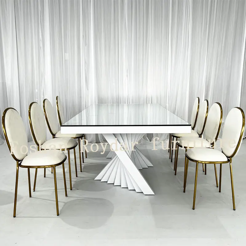 Vente de gros Ensemble meubles de luxe pour décoration événementielle location table et chaises de mariage
