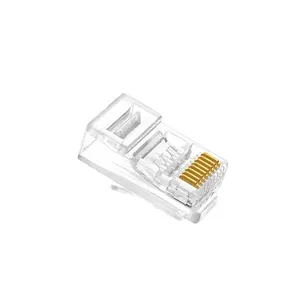 CAT6ขั้วต่อเทอร์มินัล8p8c ปลั๊กเครือข่าย Rj11 Rj45 Connector