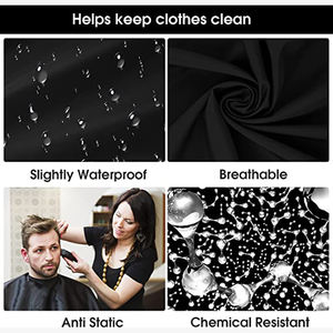 เสื้อคลุมตัดผมกันน้ำสำหรับ<span class=keywords><strong>ผู้ใหญ่</strong></span> พิมพ์โลโก้ได้ ใช้ในร้านเสริมสวย ช่างทำผม นักเรียน ช่างแต่งหน้า สำหรับตัดผมและทำผม - Product Image 6