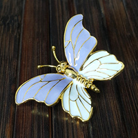 Poignée en métal émaillé personnalisée en forme de papillon, boutons métalliques multi-usages pour couvercles de casseroles, poignées pour couvercles de tasses, boutons pour boîtes à cure-dents, décoration intérieure
