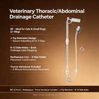 Cathéter de drainage thoracique J-tip pour chylothorax chez les animaux