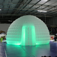 Tente gonflable d'igloo de bulle d'éclairage avec des lumières de LED pour l'événement extérieur de location partie 40 pi tente géante de cube tente gonflable de dôme