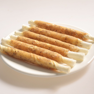 ขนมสำหรับสุนัขทำจากข้าวไก่อาหารทะเลแผ่นห่อด้วยไม้แรไวด์ลวก - Product Image 6