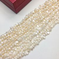 Perles d'eau douce naturelles baroques lisses de 4-6 mm, rares sur le marché, avec trou traversant, pour la création de bijoux DIY