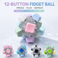 Cubo Antistress Luminoso a 12 Tasti, Giocattolo per Bambini con Tasti a Pressione, Accessorio per Zaino
