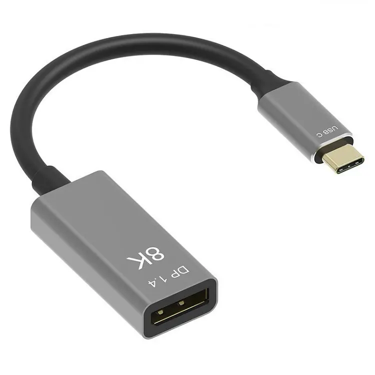 Oem Groothandel Hoge Kwaliteit 8K @ 60Hz Displayport Dp1.4 Usb 3.1 Type C Naar Dp Converter Audio Video adapter Dp Naar Usb C Converter