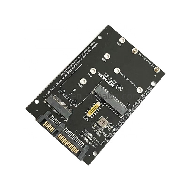 M.2 SSD to 7 15Pin 2.5 Inch Adapter Card 2 in 1 Solid State Drive 2230 2242 Desktop Computers Riser Converter